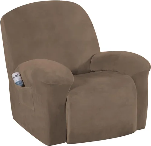Vista 21 de H.VERSAILTEX Fundas elásticas para sillón reclinable, Funda para silla reclinable, Funda para sofá, 1 pieza, moderna, de terciopelo, elegante
