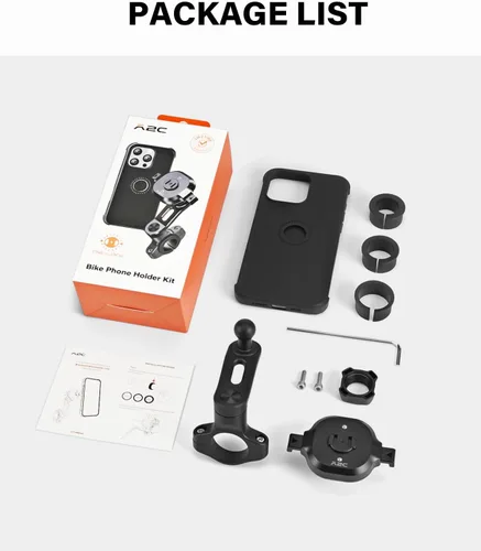 Vista 9 de A2C Kit de soporte de teléfono para bicicleta ultra seguro de un solo bloqueo con funda MagSafe para iPhone 15 Pro Max - Bloqueo y liberación 1s