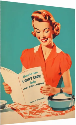 Vista 20 de Impresión retro de cocina – Divertido póster de los años 50, impresión retro de cocina, arte de pared de cocina feliz ama de casa, decoración retro