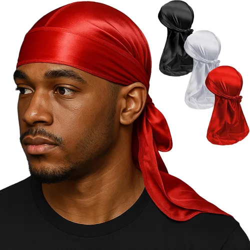 Vista 30 de Premium Durag Pack for Men, Silky Doo Rag for 360 540 720 Waves