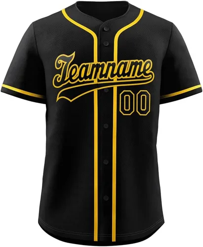 Vista 19 de Camisetas de béisbol personalizadas para hombres, mujeres, niños, camisetas con botones, personalizadas, número de nombre impreso o cosido