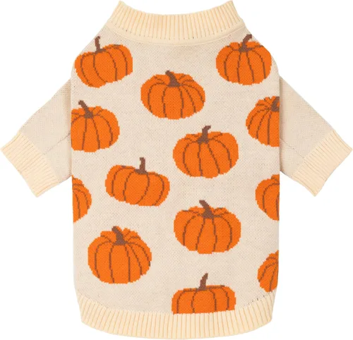 Vista 15 de Fitwarm Suéter de plátano para perro, ropa térmica de invierno para perros pequeños, niños y niñas, atuendo para mascotas, marrón, amarillo, XS