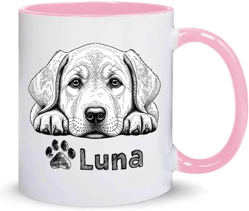 Vista 13 de Taza de café de perro Cocker Spaniel americano con nombre personalizado, tazas personalizadas de perro Cocker Spaniel americano, regalos de Cocker