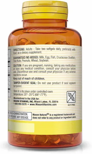 Vista 3 de Mason Vitamins Aceite de onagra Cápsulas blandas para la salud de la mujer, 60 unidades (1284-60)