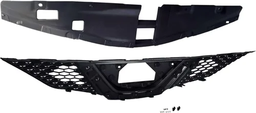Vista 6 de Parachoques delantero parrilla superior negro con cromo para 2017 2018 Nissan Rogue Sport S SV SL 623106MD0A