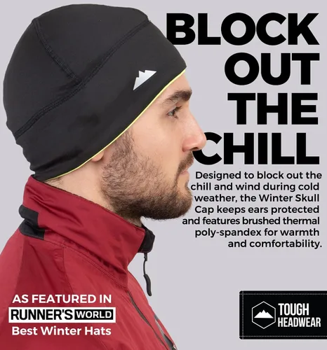 Vista 3 de Skull Cap Helmet Liner Running Beanie - Winter Thermal Under Helmet Cycling Head Hat - Ultimate Moisture Wicking Performance