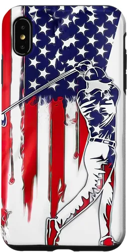 Vista 11 de Funny American Flag Golf For Golfer Case for iPhone 16