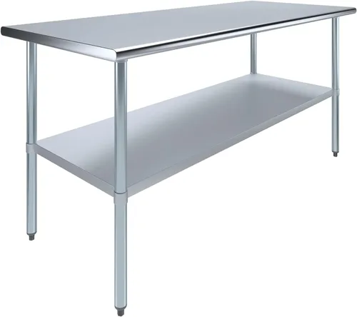 Vista 39 de Mesa de trabajo de acero inoxidable, mesa de metal