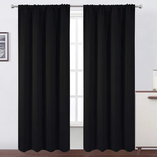 Vista 116 de LEMOMO Cortinas opacas de 42 x 54 pulgadas, juego de 2 paneles de cortinas con aislamiento térmico para oscurecer la habitación