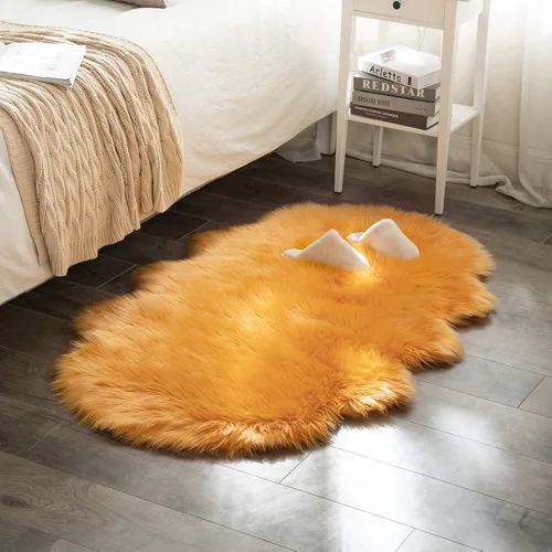 Vista 25 de MIULEE Alfombra de Área de Lujo Súper Suave y Esponjosa de Piel Sintética Rectangular Alfombra Decorativa de Felpa Shaggy para Mesita de Noche Sofá