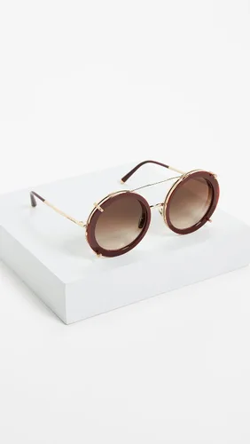 Vista 4 de DolceGabbana - Lentes de sol con montura multicolor lentes degradados marrones 2480in DoradoBurdeos LeoMarrón 6317140