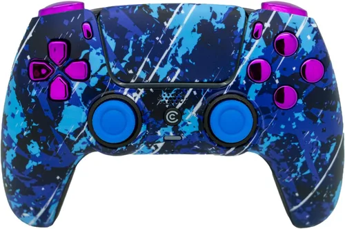 Vista 61 de Custom Wireless Controller Compatible with PS5 - Multiple Designs Available (Abstract Fusion)