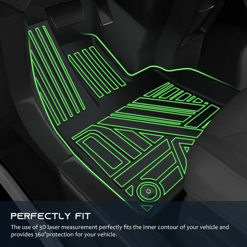 Vista 5 de ASLONG Alfombrillas de automóvil de 5 asientos para Toyota RAV4 2019, 2020, 2021, 2022 2023, forro de primera y 2ª fila, juego completo delantero