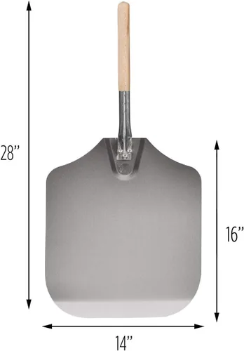 Vista 3 de Kitchen Supply - Palas de aluminio para pizza con mango de madera