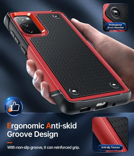 Vista 3 de LeYi Funda para S20 FE 5G: Funda para teléfono Galaxy S20 FE 5G con protectores de pantalla [2 unidades], resistente a prueba de golpes, de doble