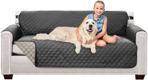 Vista 187 de Sofa Shield Funda de sofá con correa, reversible, resistente a las manchas y al desgarro, funda acolchada de microfibra, lavables, asiento de 62