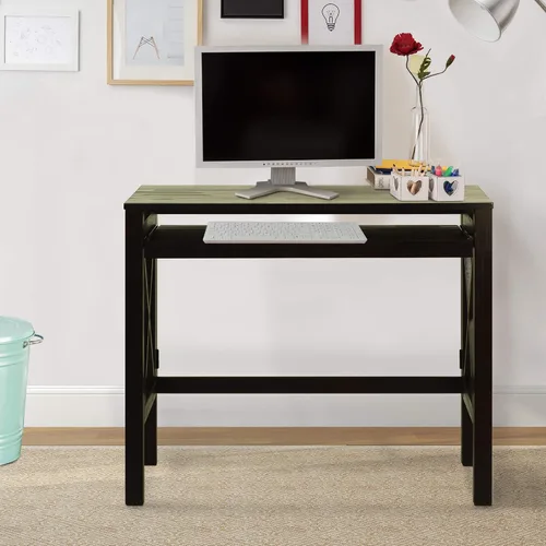 Vista 7 de Casual Home Montego - Escritorio plegable con bandeja extraíble, color espresso