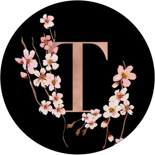Vista 3 de Cherry Blossom - Soporte para teléfonos y tabletas, diseño de flor japonesa, Negro