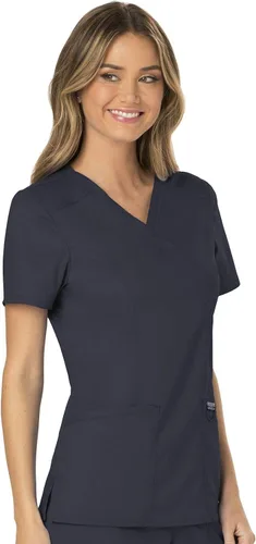 Vista 4 de Workwear Revolution WW610 - Ropa quirúrgica con estilo cruzado falso para mujer, elástica, suave y de fácil cuidado