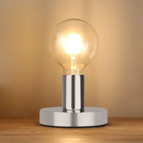 Vista 11 de Helunsi Lámpara de mesa industrial, base dorada E26 E27 sin pantalla, lámpara de escritorio mini corta con bombilla expuesta, soporte de bombilla