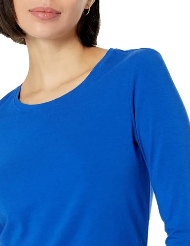 Vista 3 de Tienda Essentials - Camiseta de manga larga con cuello redondo para mujer ajuste clásico disponible en tallas extragrandes