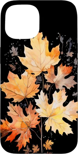 Vista 6 de iPhone 16 Autumn Leaves Watercolor Art Fall Season Thanksgiving Case