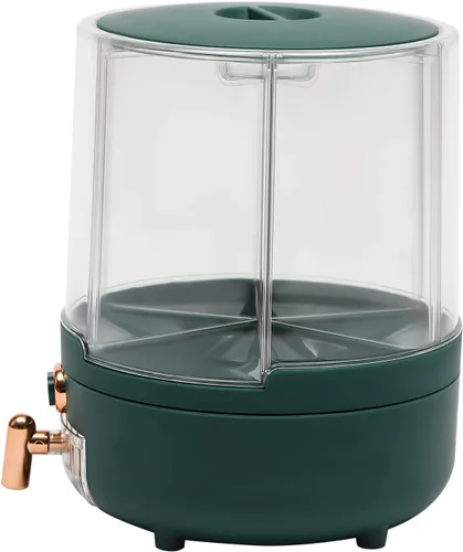 Vista 6 de PERFERATE Dispensador de granos de 6 rejillas, contenedor de arroz giratorio de 360°, dispensador de cereales, contenedor de almacenamiento