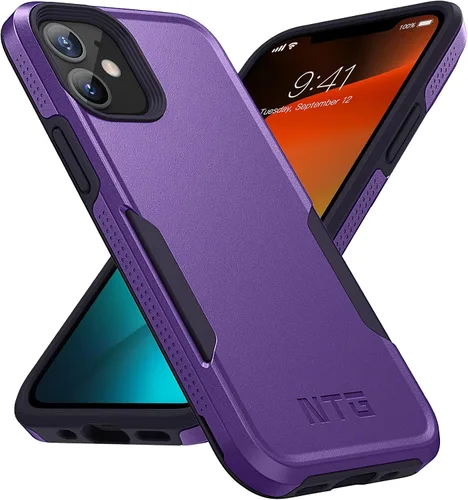 Vista 8 de NTG - Funda diseñada para iPhone 12 & iPhone 12 Pro, delgada y ligera, protector sólido de gran resistencia a prueba de golpes para iPhone 12 de 6.1