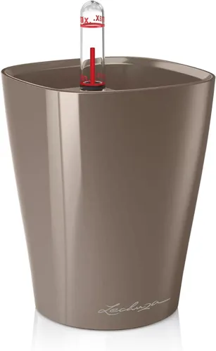 Vista 10 de Lechuza 14949 Mini Deltini - Maceta de riego automático para uso en interiores y exteriores, 4 x 4 x 5 pulgadas, color carbón