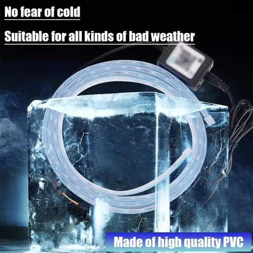 Vista 3 de BELOMI Tira de luz LED para capó de automóvil, 70 pulgadas, flexible, impermeable, luz de circulación diurna, lámpara de ambiente decorativa