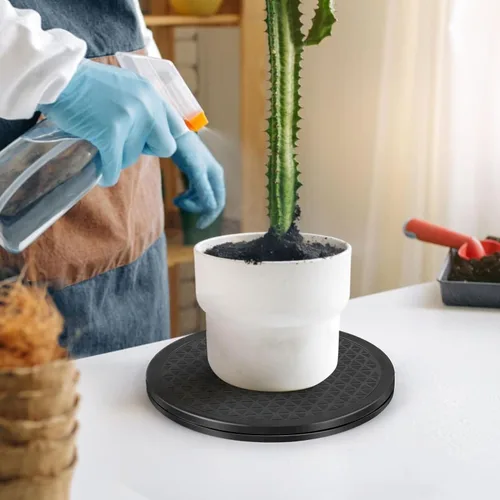 Vista 7 de Lazy Susan - Juego de 2 soportes giratorios giratorios de 10 pulgadas con rodamientos de bolas de acero para monitores de pantalla plana