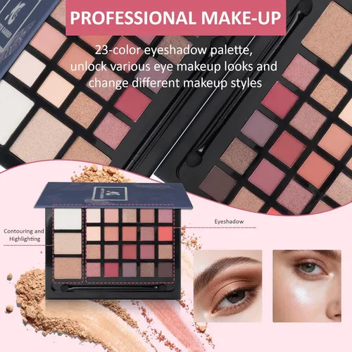 Vista 3 de Kit de maquillaje todo en uno para adolescentes, juego de regalo de maquillaje para mujeres, caja de regalo para las fiestas, paquete esencial