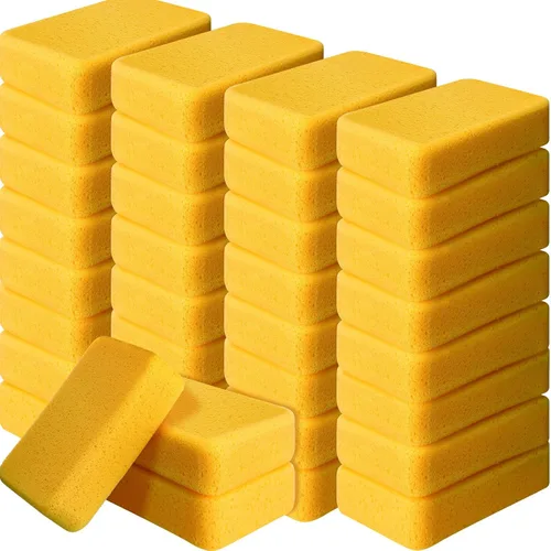 Vista 11 de Tioncy 6 esponjas grandes a granel de 7.5 x 5.5 x 1.9 pulgadas, lechada de espuma para lavado de autos, esponja de limpieza y lavado, espuma