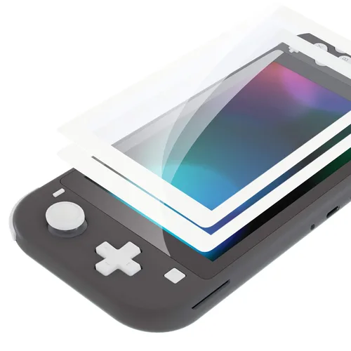 Vista 17 de eXtremeRate Protector de pantalla de vidrio templado 9H para Nintendo Switch Lite, paquete de 2, 0.020 in de grosor, 99.9% de transparencia, fácil