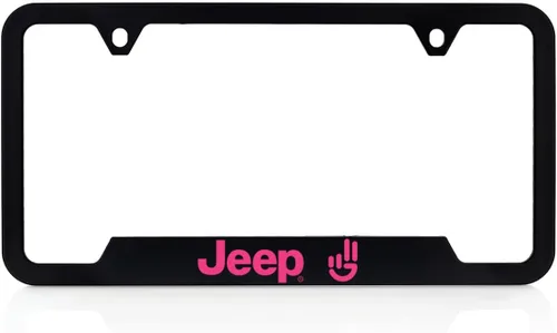Vista 11 de Marco para matrícula de Jeep Wave, cantidad 1 incluida (metal negro)