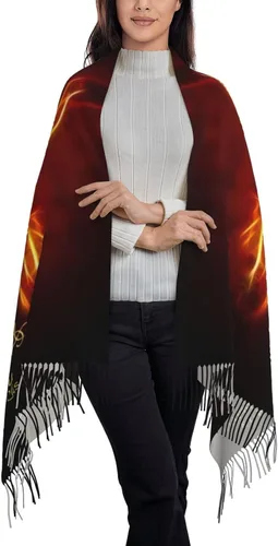 Vista 2 de Fyzelod Bufandas para mujer, chal de cachemira suave, envolturas grandes, regalos religiosos