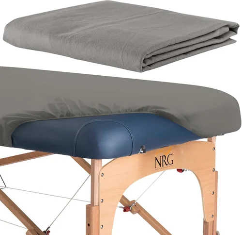 Vista 10 de Sábanas ajustadas de lujo para mesa de masaje de franela de NRG - Océano - 100% algodón cepillado por ambos lados - Sábanas de peso medio - 200
