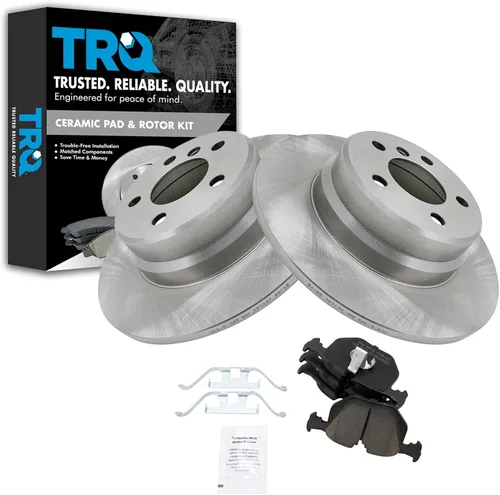Vista 56 de TRQ Juego de pastillas de freno y rotor de cerámica trasera compatible con Honda Accord V6 1998-02 3.0L con frenos de disco traseros 02-06 Acura RSX