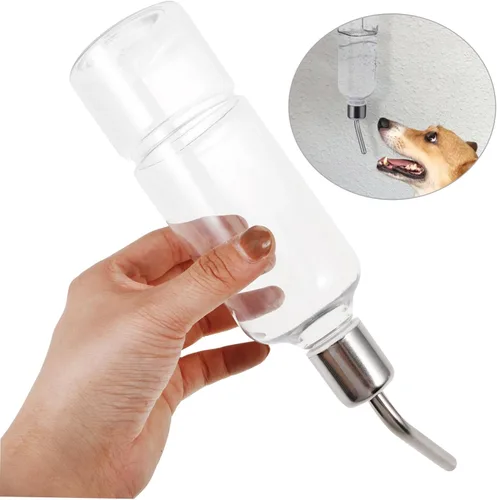 Vista 6 de Dispensador de botellas de agua colgantes para mascotas pequeñas, alimentador de agua automático portátil para conejos, gatos, pájaros, protección