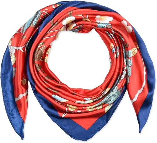 Vista 8 de corciova - Bufanda cuadrada grande para mujer, diadema sedosa para cabello rizado, lazo para dormir por la noche, bandana a la moda, 35 x 35