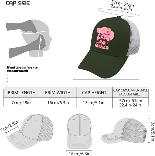 Vista 4 de devor Cap Let's go Girls Baseball Caps for Men Graphic Denim Dad Hat Adjustable