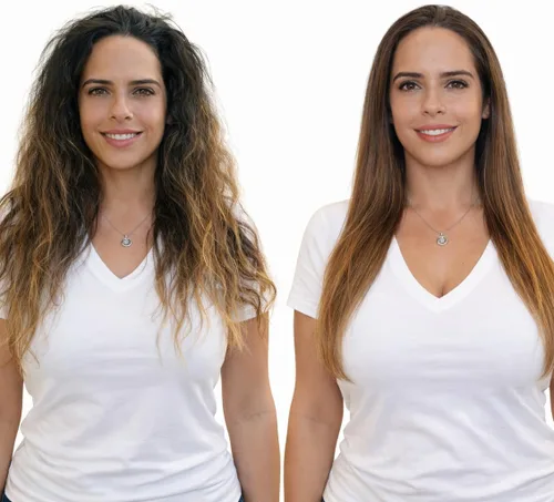 Vista 4 de Keratina Brasilera Tratamiento Capilar por 10.1 fl oz con Champú Clarificante, Resultados Profesionales, Alisa y Suaviza el Cabello