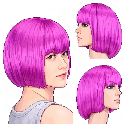 Vista 14 de Pelucas Bob con flequillo, peluca de cabello castaño rojizo de 10 Caoba