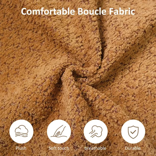Vista 6 de Sofá Loveseat Boucle Cloud de 89", Cómodo Sofá Boucle Tapizado de Asiento Profundo, Sofá Moderno de Mediados de Siglo para Sala de Estar