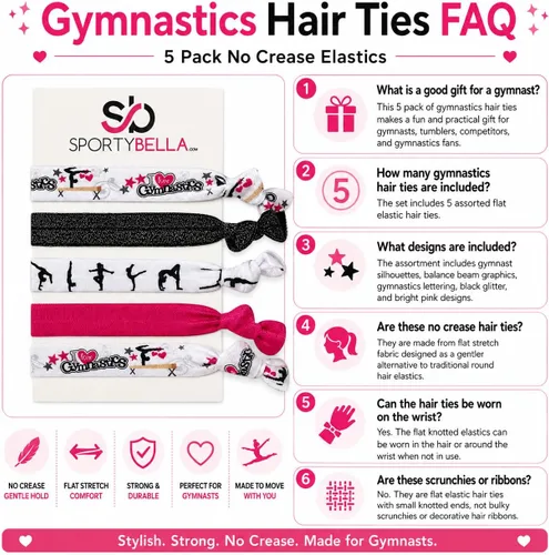 Vista 7 de SportyBella - Lazos para el cabello, accesorios para el cabello