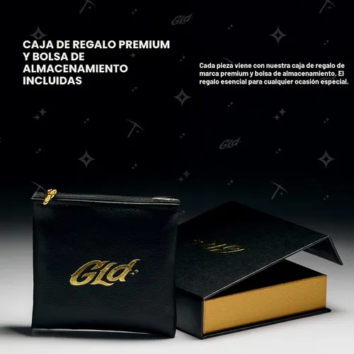 Vista 6 de Cadena GLD de cuerda - Cadena de cuerda chapada en oro con bolsa de viaje de almacenamiento exclusiva - Cierre a prueba de arrebato, resistente al