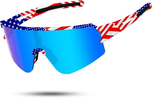 Vista 7 de SPOSUNE Gafas de ciclismo polarizadas para hombres y mujeres, protección UV400, gafas de sol deportivas para béisbol, correr, pesca, equitación