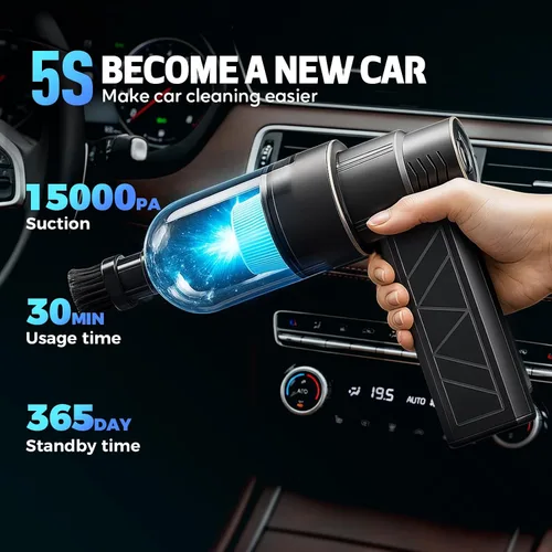 Vista 6 de Mini soplador de nieve turbo, soplador LED turbo de alta velocidad de 130,000 RPM para automóvil con diseño de modo doble, soplador turbo