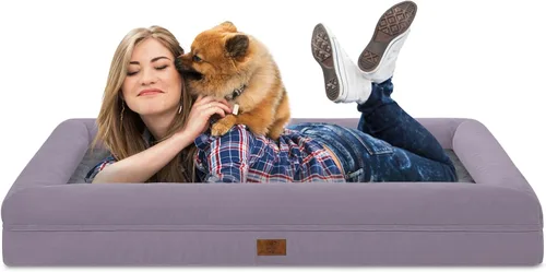 Vista 42 de Cama ortopédica grande para perros, cama impermeable para perros con funda extraíble, sofá suave para mascotas con 4 lados extraíbles y base
