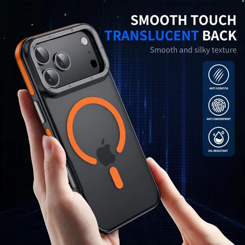 Vista 5 de Funda para iPhone 17 Pro Max con protector de lente de cámara [protección de grado militar de 10 pies] compatible con MagSafe a prueba de golpes